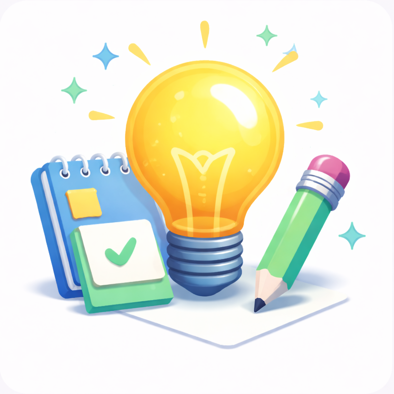Study helper tools icon for language learners